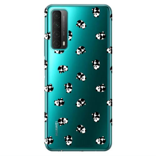 Huawei P Smart 2021 Small Pandas Transparent Silicone TPU Θήκη