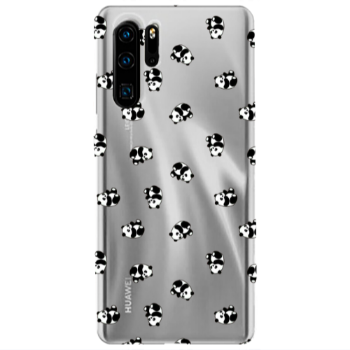 Huawei P30 Pro Small Pandas Transparent Silicone TPU Θήκη