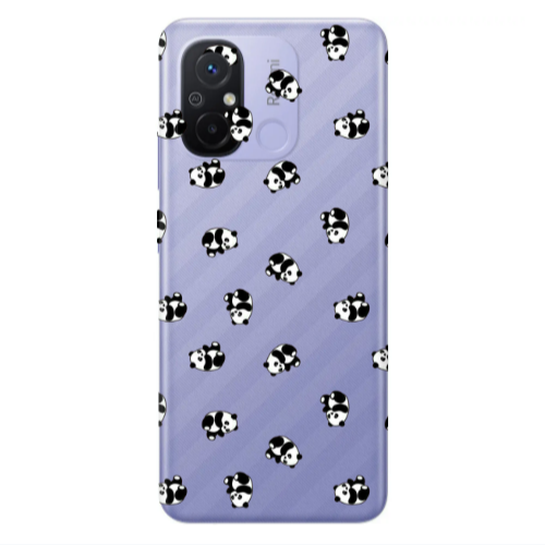 Xiaomi Redmi 12C Small Pandas Transparent Silicone TPU Θήκη