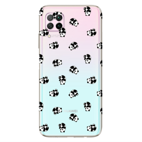 Huawei P40 Lite Small Pandas Transparent Silicone TPU Θήκη