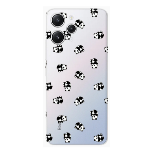 Xiaomi Redmi 12 Small Pandas Transparent Silicone TPU Θήκη