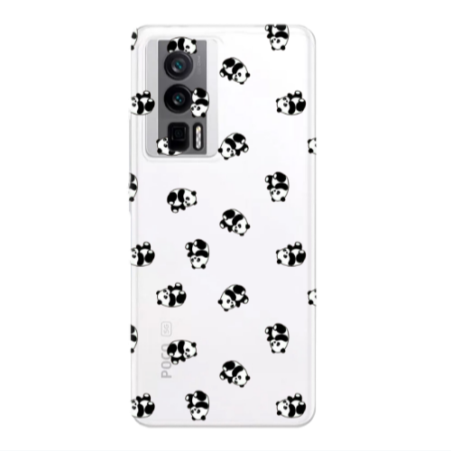 Xiaomi Poco F5 Pro Small Pandas Transparent Silicone TPU Θήκη