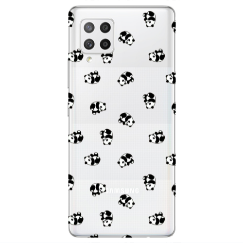 Samsung A42 5G Small Pandas Transparent Silicone TPU Θήκη
