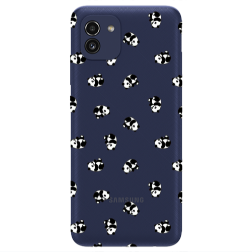 Samsung A03 Small Pandas Transparent Silicone TPU Θήκη