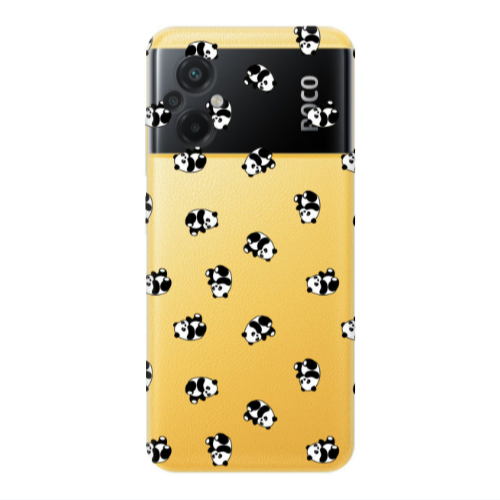 Xiaomi Poco M5 Small Pandas Transparent Silicone TPU Θήκη