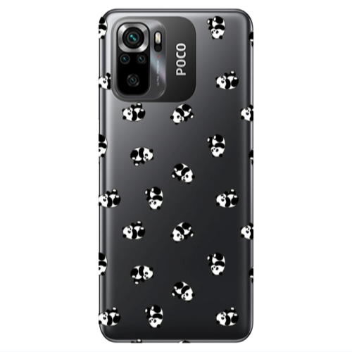 Xiaomi Poco M5 s Small Pandas Transparent Silicone TPU Θήκη