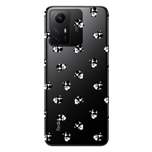 Xiaomi Redmi Note 12s Small Pandas Transparent Silicone TPU Θήκη