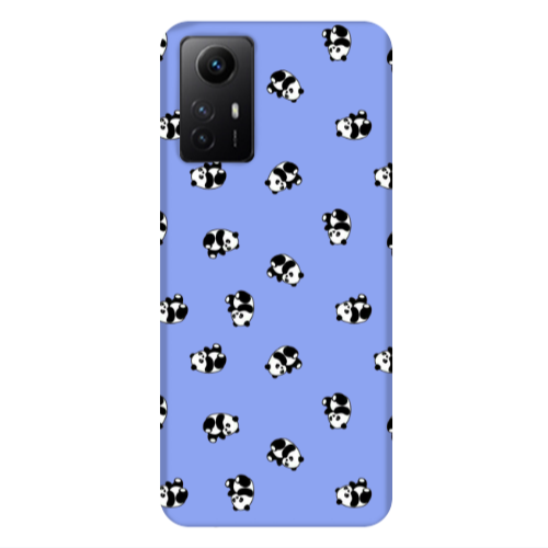 Xiaomi Redmi Note 12s Small Pandas Light Purple Colored Silicone TPU Θήκη