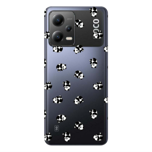 Xiaomi Poco X5 Small Pandas Transparent Silicone TPU Θήκη