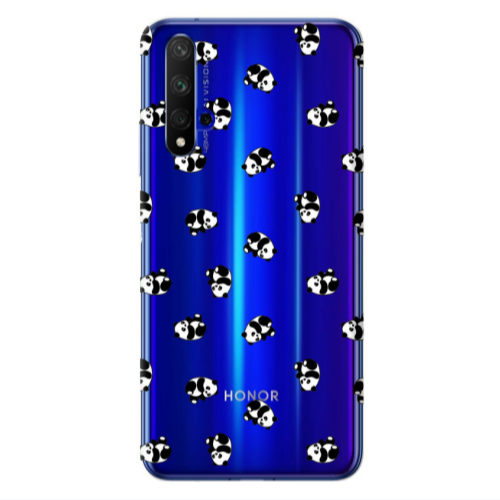 Huawei Nova 5 T Small Pandas Transparent Silicone TPU Θήκη