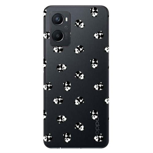 Oppo A 96 Small Pandas Transparent Silicone TPU Θήκη