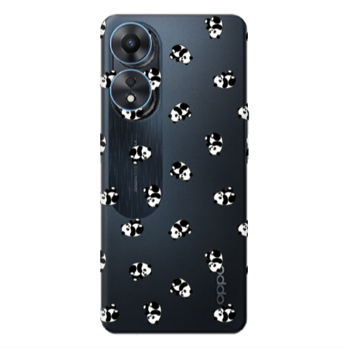 Oppo A 98 Small Pandas Transparent Silicone TPU Θήκη