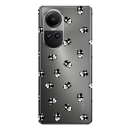 Oppo Reno10 5G Small Pandas Transparent Silicone TPU Θήκη