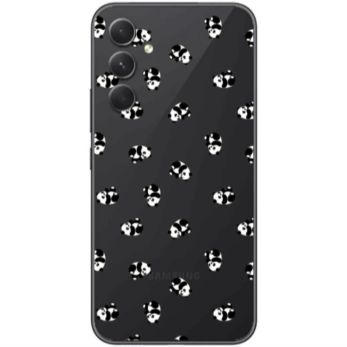 Samsung  Galaxy A05s Small Pandas Transparent Silicone TPU Θήκη