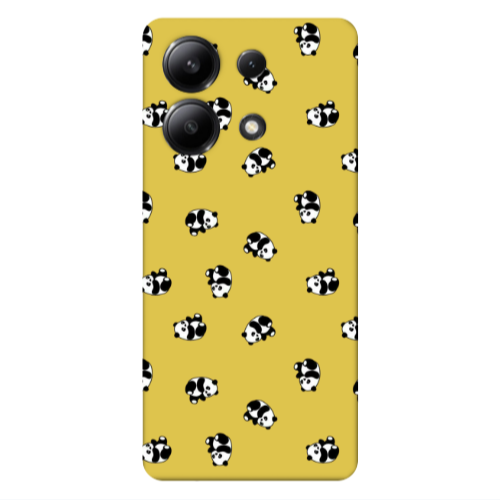 Xiaomi Redmi Note 13 4G Small Pandas Yellow Colored Silicone TPU Θήκη