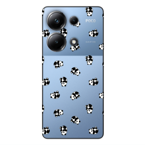 Xiaomi Poco M6 Pro 4G Small Pandas Transparent Silicone TPU Θήκη