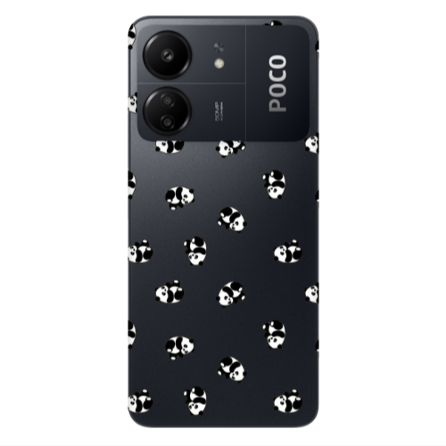 Xiaomi Poco C65 Small Pandas Transparent Silicone TPU Θήκη
