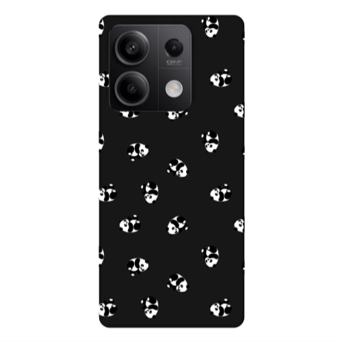 Xiaomi Redmi Note 13Pro 5G Small Pandas Black Colored Silicone TPU Θήκη