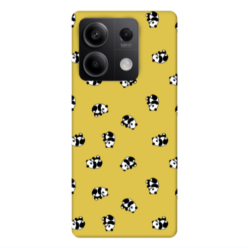 Xiaomi Redmi Note 13Pro 5G Small Pandas Yellow Colored Silicone TPU Θήκη