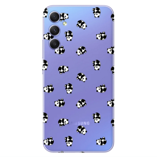 Samsung A25 Small Pandas Transparent Silicone TPU Θήκη