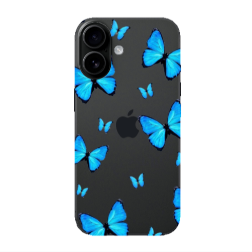 Apple Iphone 16 plus Mix Butterfly Transparent Silicone TPU Θήκη