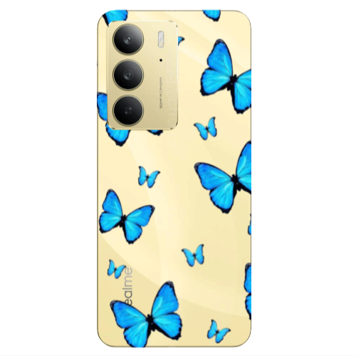 Realme C 75 Mix Butterfly Transparent Silicone TPU Θήκη