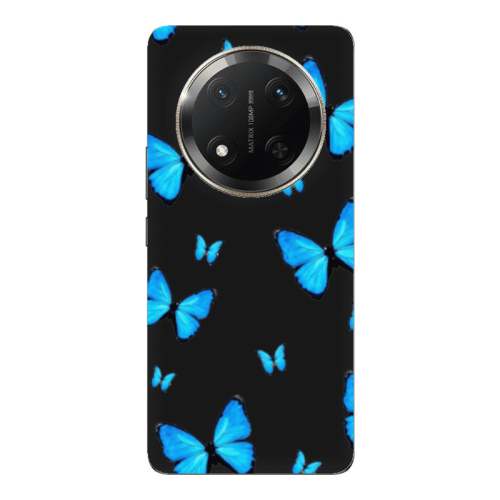 Honor Magic 7 Lite Mix Butterfly Black Colored Silicone TPU Θήκη