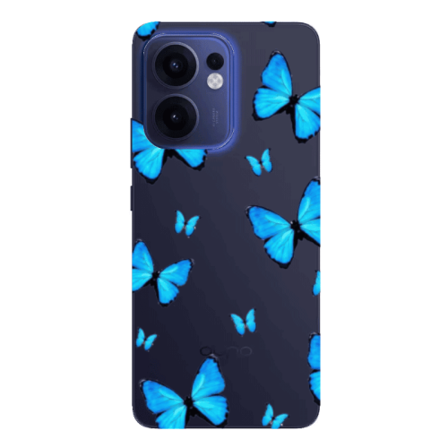 Oppo Reno13 FS Mix Butterfly Transparent Silicone TPU Θήκη