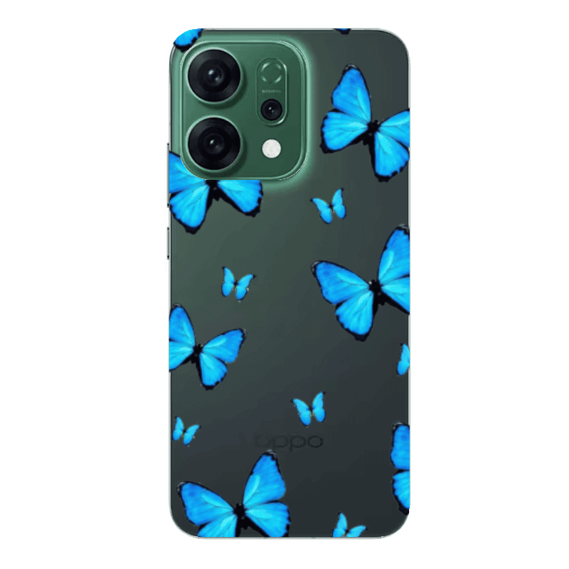 Oppo RENO 14 Mix Butterfly Transparent Silicone TPU Θήκη