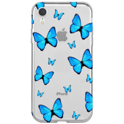 Apple iPhone Xr Mix Butterfly Transparent Silicone TPU Θήκη