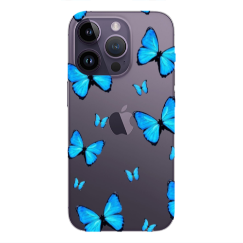 Apple iPhone 14 Pro  Mix Butterfly Transparent Silicone TPU Θήκη