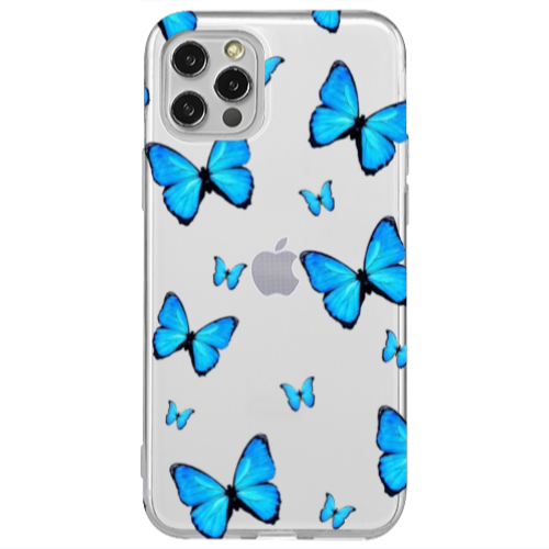 Apple iPhone 12 Pro Mix Butterfly Transparent Silicone TPU Θήκη