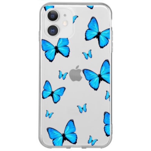 Apple iPhone 12 Mini Mix Butterfly Transparent Silicone TPU Θήκη