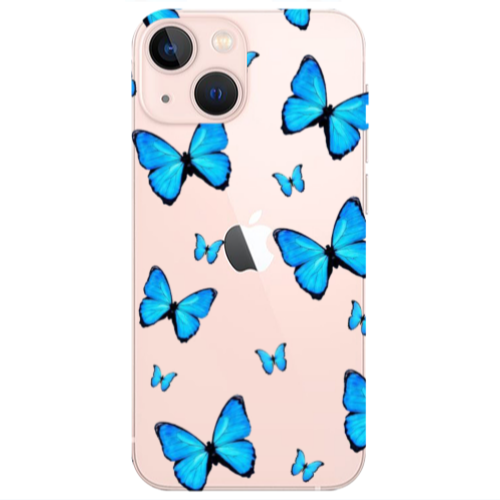 Apple iPhone 13 Mini Mix Butterfly Transparent Silicone TPU Θήκη