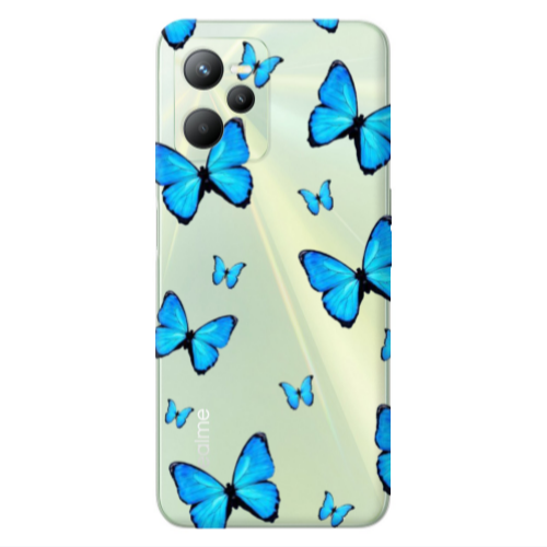 Realme C35 Mix Butterfly Transparent Silicone TPU Θήκη