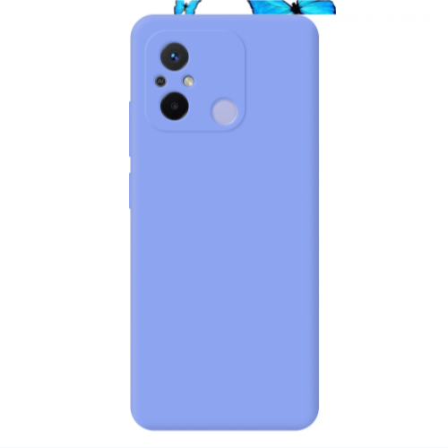 Xiaomi Redmi 12C Mix Butterfly Light Purple Colored Silicone TPU Θήκη