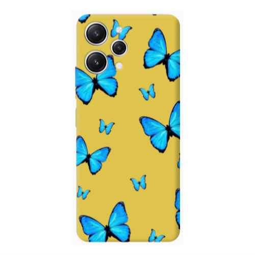 Xiaomi Redmi 12 Mix Butterfly Yellow Colored Silicone TPU Θήκη