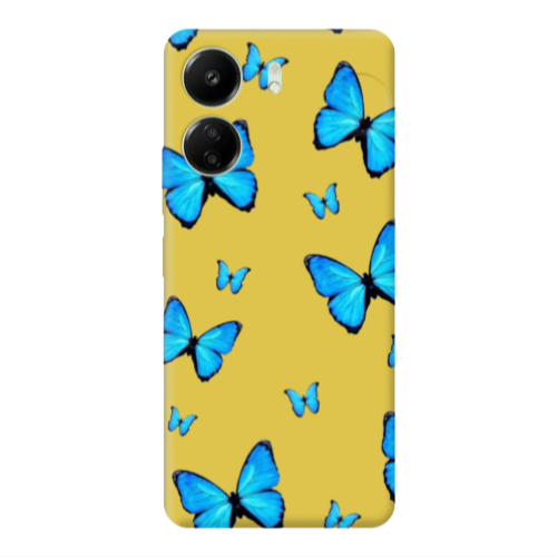 Xiaomi Redmi 13C Mix Butterfly Yellow Colored Silicone TPU Θήκη