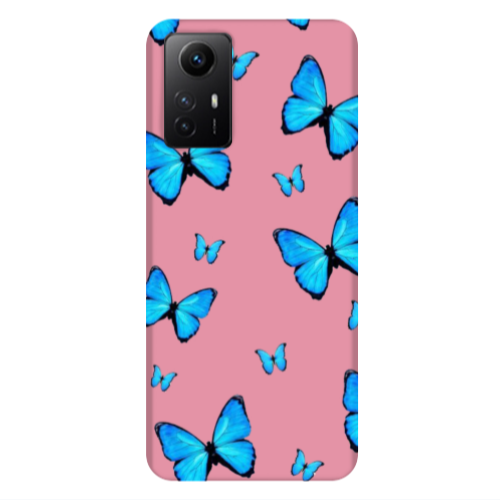 Xiaomi Redmi Note 12s Mix Butterfly Pink Colored Silicone TPU Θήκη