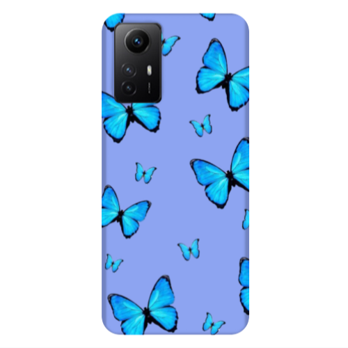 Xiaomi Redmi Note 12s Mix Butterfly Light Purple Colored Silicone TPU Θήκη