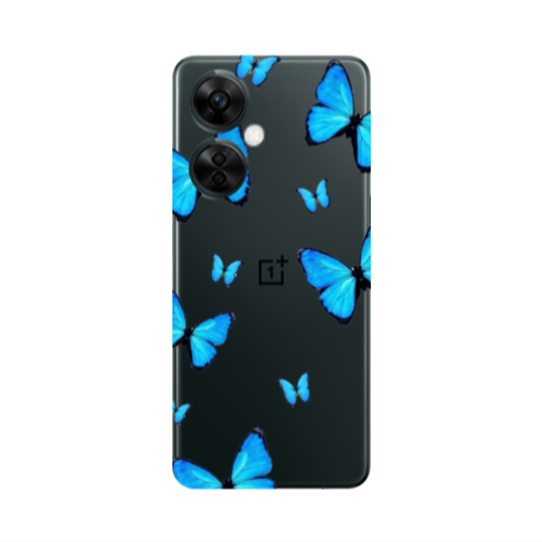 Oneplus Nord CE 3 Lite 5G Mix Butterfly Transparent Silicone TPU Θήκη