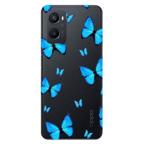 Oppo A 96 Mix Butterfly Transparent Silicone TPU Θήκη