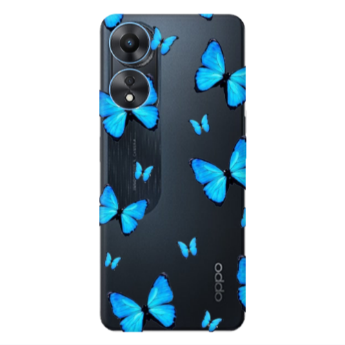 Oppo A 98 Mix Butterfly Transparent Silicone TPU Θήκη