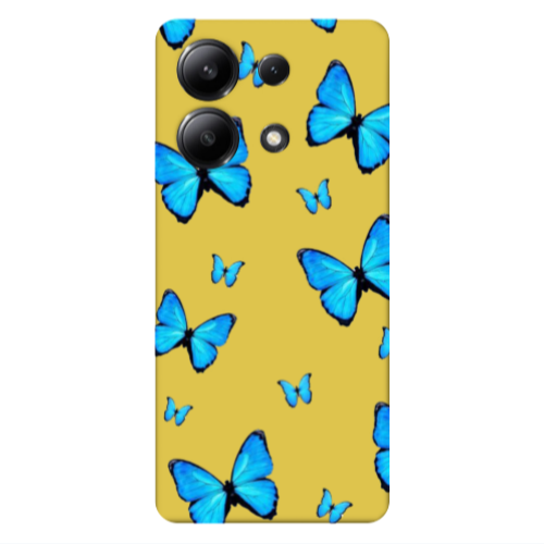 Xiaomi Redmi Note 13 4G Mix Butterfly Yellow Colored Silicone TPU Θήκη