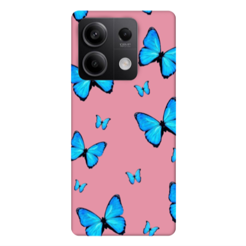Xiaomi Redmi Note 13Pro 5G Mix Butterfly Pink Colored Silicone TPU Θήκη