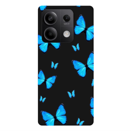 Xiaomi Redmi Note 13Pro 5G Mix Butterfly Black Colored Silicone TPU Θήκη