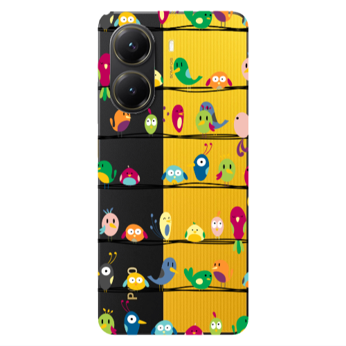 Xiaomi Poco X7 Pro birds Transparent Silicone TPU Θήκη