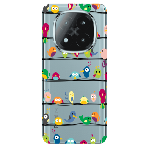 Xiaomi Redmi Note 14 Pro + 5g birds Transparent Silicone TPU Θήκη
