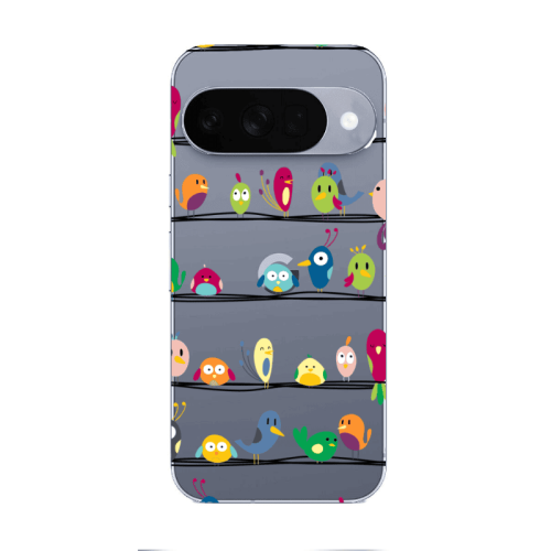 Google Pixel 10 birds Transparent Silicone TPU Θήκη