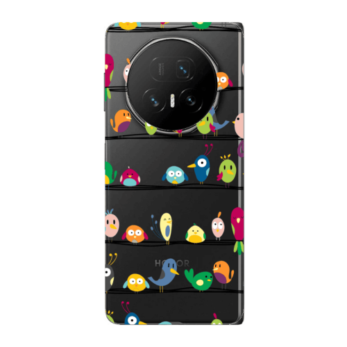 Honor Magic V5 birds Transparent Silicone TPU Θήκη